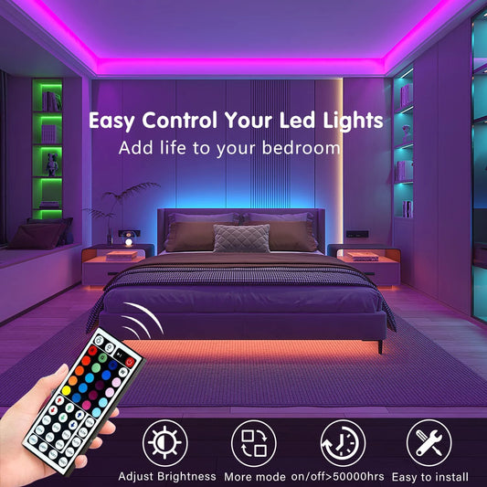 Led Strip Lights with 24/44 Key Remote Control