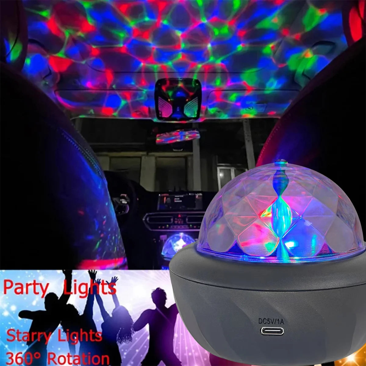 Party Light Projector - RGB Lights with Remote