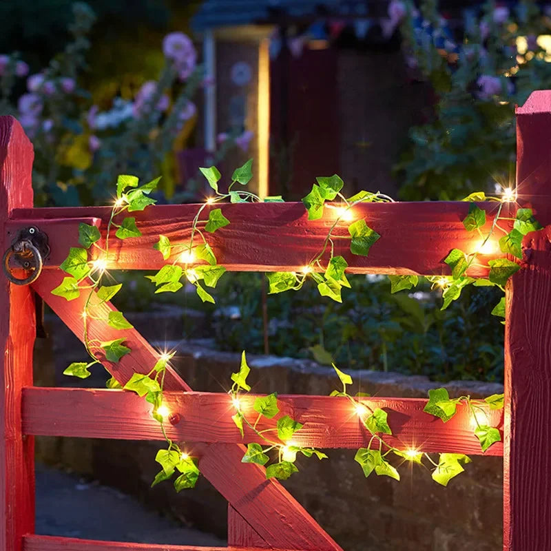 Fairy Flower Green Vine & Leaf String Lights