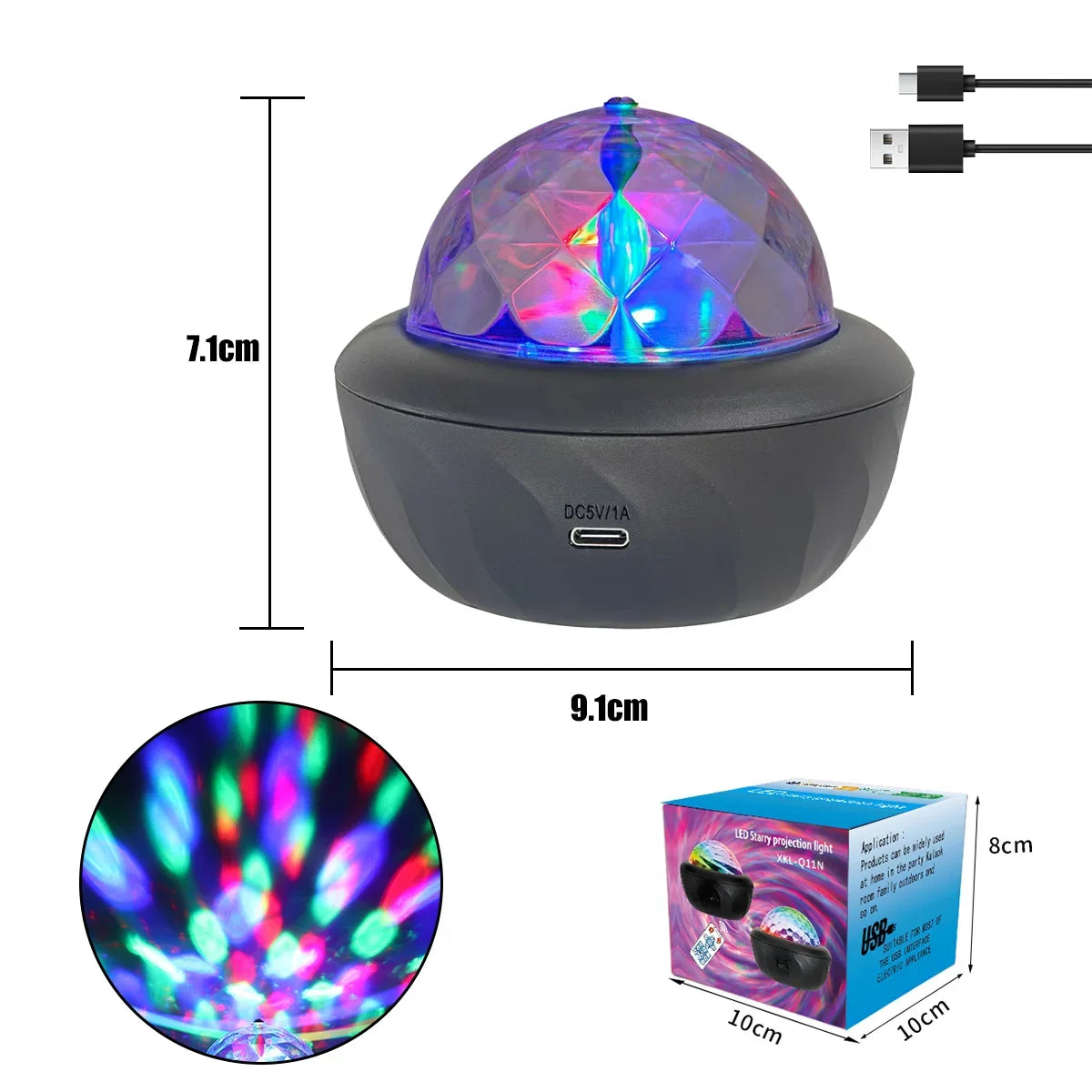 Party Light Projector - RGB Lights with Remote