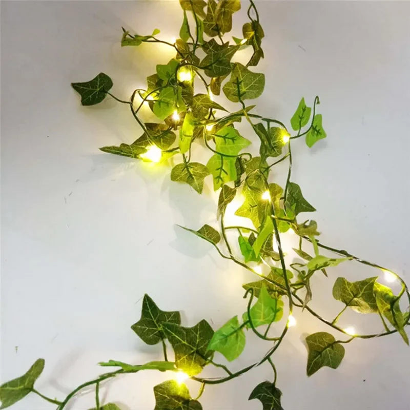 Fairy Flower Green Vine & Leaf String Lights
