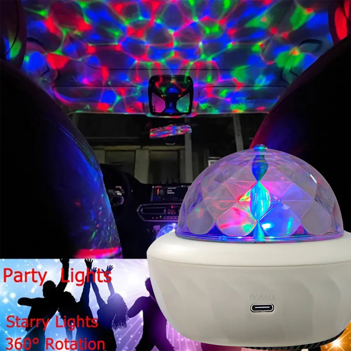 Party Light Projector - RGB Lights with Remote